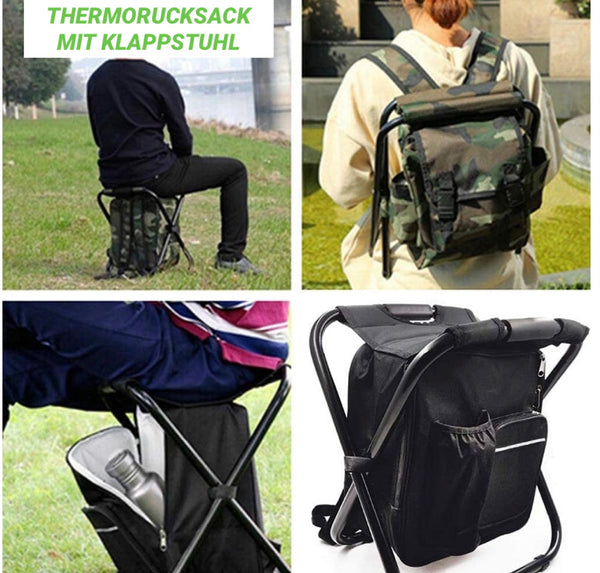 BUDDY - Thermorucksack mit genialer Klappstuhlfunktion